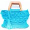 Sac crochet bleu